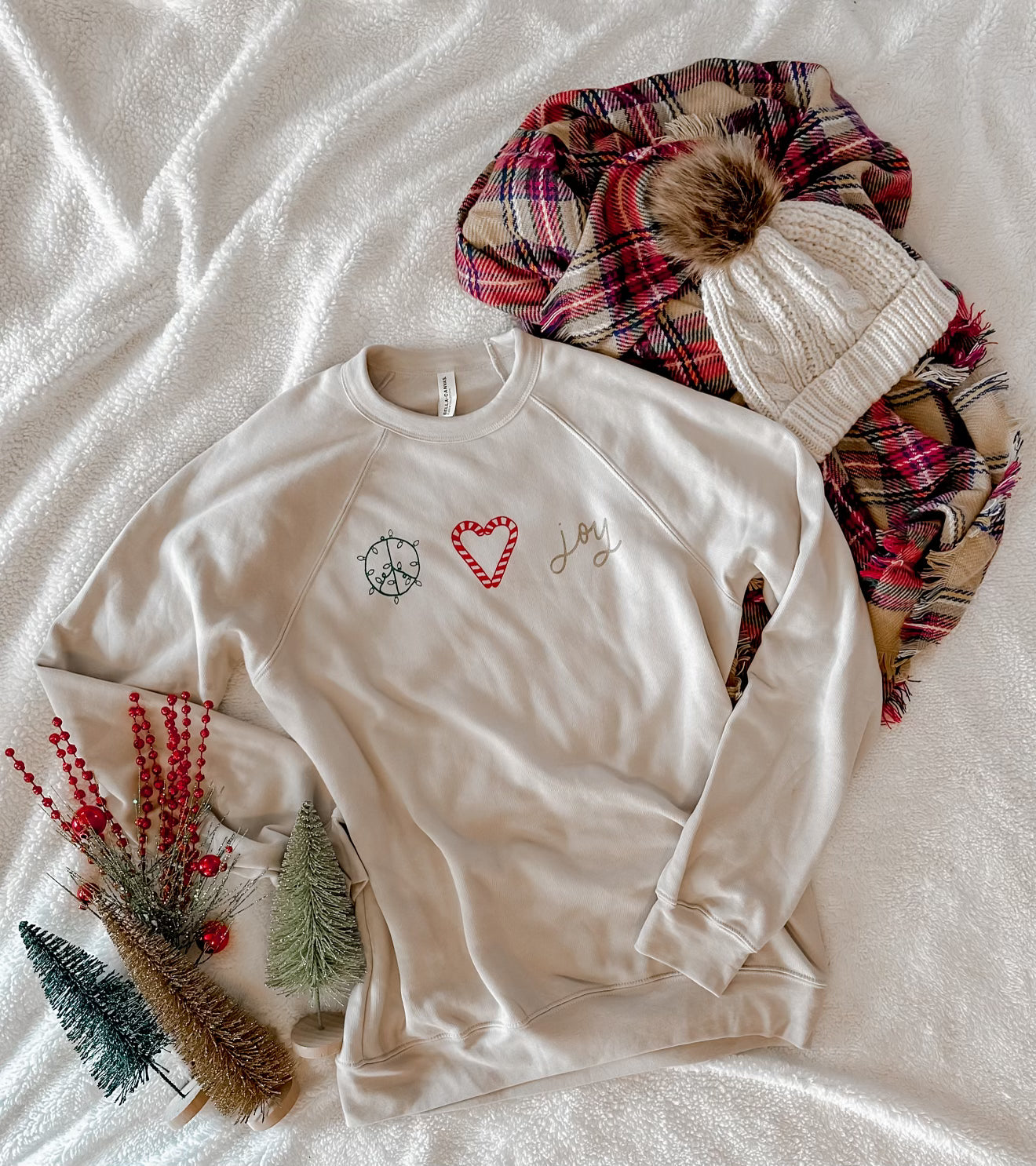 Holiday Peace, Love, & Joy Crewneck